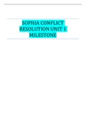 SOPHIA CONFLICT RESOLUTION UNIT 1 MILESTONE