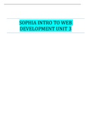 SOPHIA INTRO TO WEB DEVELOPMENT UNIT 3