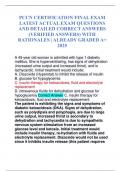 PCCN CERTIFICATION FINAL EXAM LATEST ACTUAL EXAM QUESTIONS AND DETAILED CORRECT ANSWERS &lpar;VERIFIED ANSWERS&rpar; WITH RATIONALES &vert; ALREADY GRADED A&plus; 2025