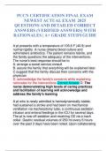 PCCN CERTIFICATION FINAL EXAM NEWEST ACTUAL EXAM 2025 QUESTIONS AND DETAILED CORRECT ANSWERS &lpar;VERIFIED ANSWERS&rpar; WITH RATIONALES &vert; A&plus; GRADE STUDYGUIDE