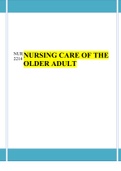 NUR 2214   NURSING CARE OF THE OLDER ADULT. A PASS GUARANTEED
