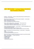 ADV 390 EXAM 1 Lecture Notes Questions And Answers Rated A&plus;&period;