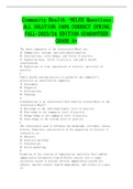 Community Health -NCLEX Questions ALL SOLUTION 100&percnt; CORRECT SPRING FALL-2023&sol;24 EDITION GUARANTEED GRADE A&plus;