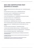 NHA CMA CERTIFICATION TEST Questions & Answers