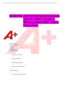 NUR2755 &sol; NUR 2755 Multidimensional Care IV &sol; MDC 4 Exam 3 Review &lpar;Latest 2022 &sol; 2023&rpar; Rasmussen