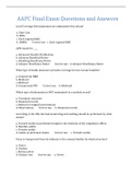 AAPC Final Exam Questions and Answers