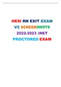 HESI RN EXIT EXAM V2 SCREENSHOTS 2022-2023 INET PROCTORED EXAM