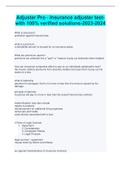 Adjuster Pro - Insurance adjuster testwith 100&percnt; verified solutions-2023-2