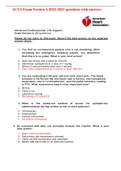ACLS Exam Version A 2020-2021 questions with answers