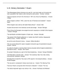 U&period;S&period; History Semester 1 Exam