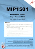 MIP1501 Assignment 2 2023 (689656)