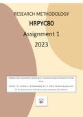 HRPYC80 Assessment 1 Q&A 2023 