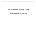 NR 228 Exam 2 Study Guide Chamberlain University