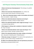 ACS Physical Chemistry Thermochemistry Study Guide 2022 with complete solution