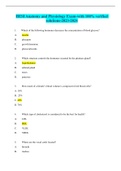 HESI Anatomy and Physiology Exam-with 100&percnt; verified  solutions-2023-2024