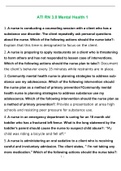 ATI RN 3&period;0 Mental Health 1 Exam 2022 with complete solution
