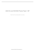 AQA AS Level NOV2020 Physics Paper 1 QP AQA Chemistry