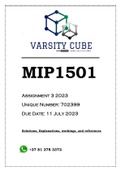 MIP1501 Assignment 3 2023 