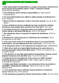 AMBULANCE DRIVERS TEST POSSIBLE EXAM QUESTIONS AND ANSWERS GRADED A&plus;
