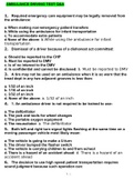 AMBULANCE DRIVING TEST EXAM QUESTIONS AND ANSWERS GRADED A&plus;