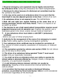 CALIFORNIA AMBULANCE DMV EXAM PREP QUESTIONS AND ANSWERS  GRADED A&plus;
