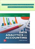 TEST BANK For Data Analytics for Accounting&comma; 3rd Edition by Vernon Richardson&comma; Verified Chapters 1 - 9&comma; Complete Newest Version