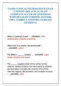 USAHS CLINICAL NEUROSCIENCE EXAM  2 NEWEST 2024 ACTUAL EXAM  COMPLETE ACCURATE QUESTIONS  WITH DETAILED VERIFIED ANSWERS  &lpar;100&percnt; CORRECT ANSWERS&rpar; &sol;ALREADY  GRADED A&plus;