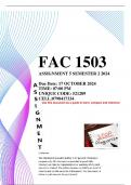 Fac1503 Assgnment 5 Semester 2 2024 &lpar;COMPLETE QUESTIONS AND ANSWERS&rpar; Due date 17 October 2024 Time 09&colon;00PM