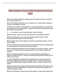 CNA chapter 1 Exam With Complete Solution 2023