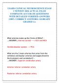 USAHS CLINICAL NEUROSCIENCE EXAM  1 NEWEST 2024 ACTUAL EXAM  COMPLETE ACCURATE QUESTIONS  WITH DETAILED VERIFIED ANSWERS  &lpar;100&percnt; CORRECT ANSWERS&rpar; &sol;ALREADY  GRADED A&plus;