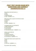 POST TEST NCHSE EXAM WITH QUESTIONS AND CORRECT ANSWERS&sol;RATED A&plus;