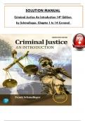 Solution Manual - Criminal Justice&colon; An Introduction 14th Edition by Frank Schmalleger&comma; All 14 Chapters Covered&comma; Verified Latest Edition