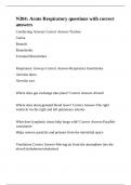 N304&colon; Acute Respiratory questions with correct answers