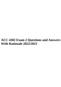 ACC 4302 Exam 2 Questions and Answers With Rationale 2022/2023.