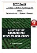 Test Bank - A History of Modern Psychology 6th Edition by Goodwin&comma; All 15 Chapters Covered&comma; Verified Latest Edition