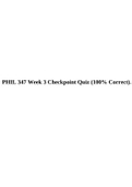 PHIL 347 Week 3 Checkpoint Quiz (100% Correct).