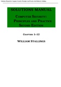 Solutions Manual for Computer Security Principles And Practice 2nd Edition by Stallings 2023 LATEST  UPDATE|GUARANTEED SUCCESS