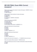 NR 228 FINAL Exam With Correct Answers&excl;&excl;