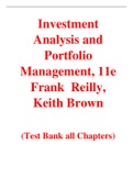 Investment Analysis and Portfolio Management, 11e Frank  Reilly, Keith Brown (Test Bank)