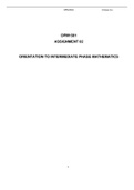 OPM1501 ASSIGNMENT 02   ORIENTATION TO INTERMEDIATE PHASE MATHEMATICS
