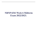 NRNP 6541 Week 6 Midterm Exam 2022/2023 | Answers 100% correct verified for guaranteed A+++