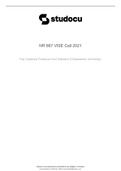 (SUMMARY)NR667 | NR 667 VISE STUDY GUIDE 2023 - CHAMBERLAIN COLLEGE OF NURSING 