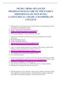 NR 566 / NR566 ADVANCED  PHARMACOLOGYCARE OF THE FAMILY  MIDTERM EXAM TEST BANK |  LATEST,2023 |A+ GRADE | CHAMBERLAIN COLLEGE