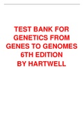 Test Bank for Genetics from Genes to Genomes 6th Edition by Hartwell
