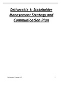 Stakeholder management report