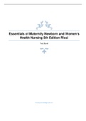 Essentials of Maternity Newborn and Women’s Health Nursing 5th Edition Ricci