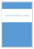 LJU4801-LEGAL PHILOSOPHY ASSIGNMENT 02 SEMESTER 1 2023. Short and long questions with explanations and answers. Distinction is guaranteed 