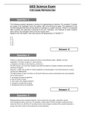 GED Science Exam FOR EXAM PREPARATION