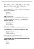 PSI - NY Life&comma; Accident and Health Practice Exam 17-55 Questions With 100&percnt; Correct Verified Answers