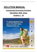 Solution Manual for Fundamental Accounting Principles&comma; 25th Edition by John Wild & Ken Shaw All Chapters 1 to 26 complete Verified editon 